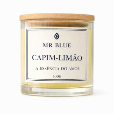 Imagem de Vela Aromática MR Blue Cera de Coco - Capim-Limão 100g