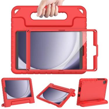 Imagem de AVAWO Capa infantil para Samsung Galaxy Tab A9 2023 2023 com protetor de tela integrado e suporte de alça - Capa de EVA leve à prova de choque para SM-X110/X115/X117 2023 e A7 Lite SM-T220/T225/T227,