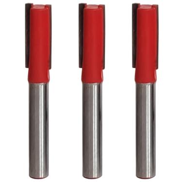 Imagem de Kit 3 Fresa Reta Paralela 8Mm X 6Mm Metal Duro Tupia Madeira