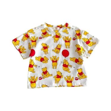 Imagem de Camisetas Infantis Estampadas Rosa Mickey Mouse 2 Peças Tops Infantis 