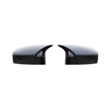 Imagem de Capa Para Espelho Retrovisor De Carro, Capa De Fibra De Carbono Com Padrão De Espelho Retrovisor Compatível Com Mazda 3 Axela 2014-2019(Bright black)