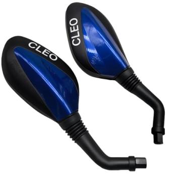 Imagem de CLEO Espelhos laterais azuis de 8 mm para GY6 50cc 125cc 150cc 250cc chinês scooter ciclomotor motocicleta retrovisor