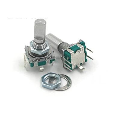Imagem de Codificador rotativo 2 peças codificador rotativo de meio/ameixa, comprimento da alça 15 mm/interruptor de código de 20 mm/EC11/potenciômetro digital com interruptor de 5 pinos (meio 20 mm)