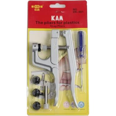 Imagem de 1 kit de alicate KAM Snap portátil para botões de pressão de resina/plástico tamanho 16/20/24