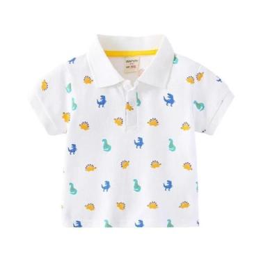 Imagem de Camisas Polo De Algodão Para Meninos, Roupas Casuais Para Crianças De 