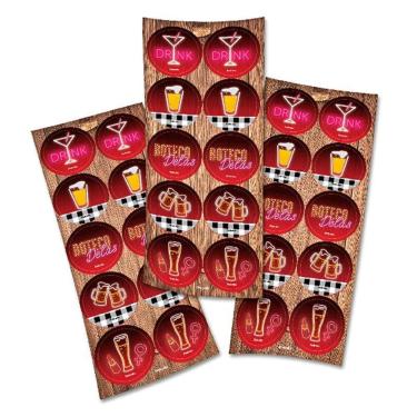 Imagem de Adesivo Boteco Delas Redondo 30Un - Festcolor