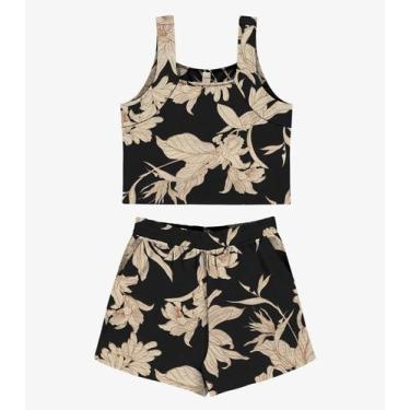 Imagem de Conjunto Regata com Shorts Feminino Rovitex Preto, GG, Preto