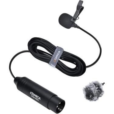 Imagem de COMICA Microfone Condensador XLR Lavalier CVM-V02O, Microfone de Lapela Omnidirecional, Kit de Entrevista com Clipes para Gravador, Mixer, Filmadoras Zoom H4n H5 H6 Tascam DR 40 DR100