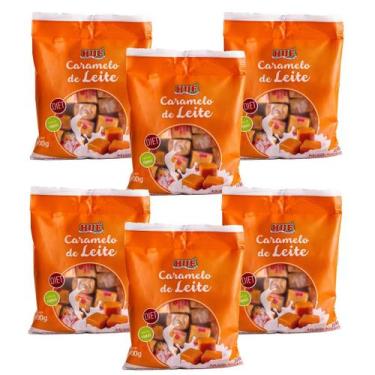 Imagem de Caramelo de leite diet puro pacote 100g hue - kit 6 unidades