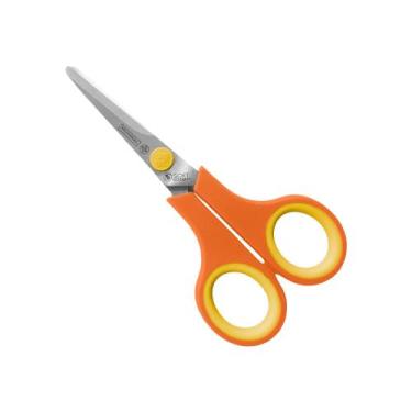 Imagem de Tesoura Escolar Lâmina em Aço Inox com Cabo Plástico Laranja Cushion S