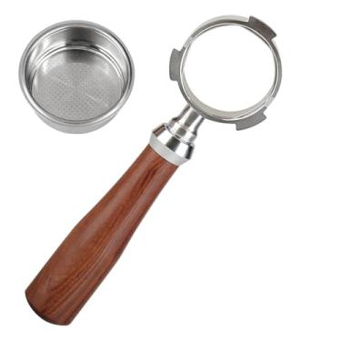 Imagem de Generic Portafilter de jacarandá de 51 Mm Sem Fundo para Máquina de café Expresso DeLonghi EC680 e EC685, Cestas de Filtro de Aço Inoxidável Incluídas (Cesto de filtro EC680 1 incluído)