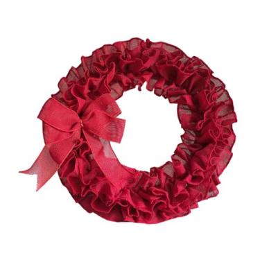 Imagem de IEUDNS Guirlanda de parede para o Dia dos Namorados, elegante, com babados, para porta de entrada, ideal para aniversários de casamento.