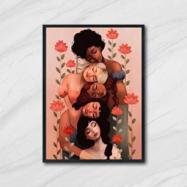 Imagem de Quadro Lindas E Poderosas 45X34Cm - Com Vidro Moldura Preta