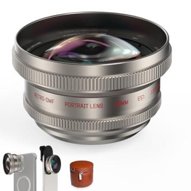 Imagem de Fotorgear Lente retrato de 60 mm para smartphone, lente externa teleobjetiva HD 2X com interface de montagem em T, bokeh óptico profissional e sem distorção para iPhone 16/15/14, Samsung, Pixel