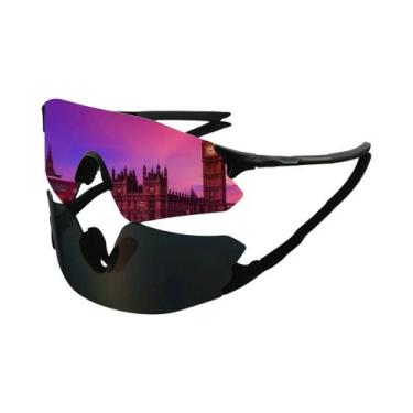 Imagem de Óculos De Sol Esportivos Sem Armação Para Homens KAMMPT Anti-UV Com Le