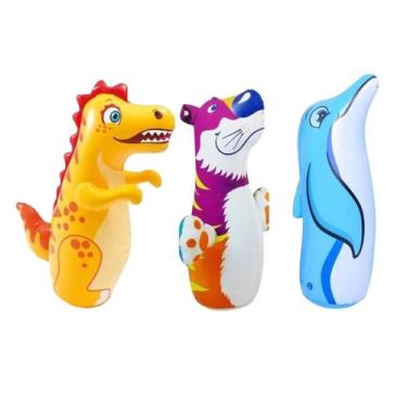 Imagem de Boneco joão bobo teimoso inflável para crianças animais - INTEX