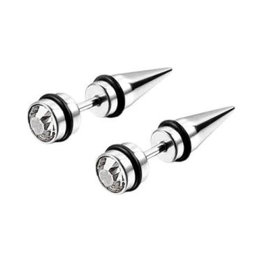 Imagem de Brincos De Argola Pendentes Em Aço Inoxidável Preto, Prata E Dourado C