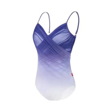 Imagem de Leotardo Plissado Com Decote Em V Para Mulheres, Roupa De Dança, Ginás