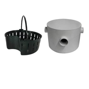 Imagem de Caixa De Gordura Redonda 250x180mm Com Cesto - Pvc Rígido - Plastipan