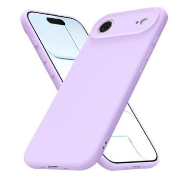 Imagem de uvcoat Capa de telefone de silicone para iPhone 17 Air, capa fina de gel de borracha macia para mulheres e meninas, linda capa de telefone de TPU fosco com proteção total da câmera, design simples