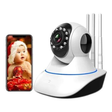 Imagem de Camera Ip 3 Antenas Wifi Wireless 3 Geração Visão Noturna