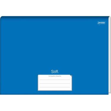 Imagem de Caderno de desenho Jandaia stiff brochura vertical azul