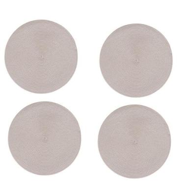 Imagem de Jogo Americano Redondo 4 (Quatro) Unidades Baunilha - Copa, Bege, 4