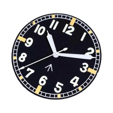 Imagem de Mostrador De Relógio Automático Estilo Piloto 33.5mm Com Ponteiros Bra