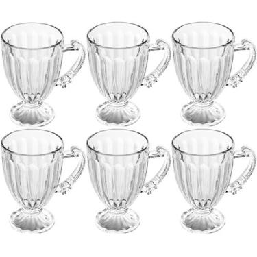 Imagem de Conjunto 6 Xícaras de Café 200ml com Pé e Alça Imperial Lyor Servir Ch
