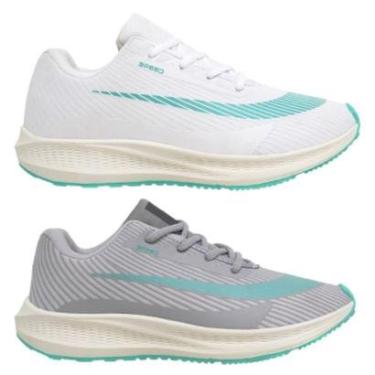 Imagem de Kit 2 Pares Tênis Speed Unissex Moda Fitness Treino Academia Caminhada Corrida-Unissex