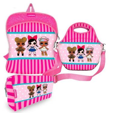 Imagem de Kit Escolar Plus com Mochila Plus + Lancheira + Necessaire Plus - ISOP