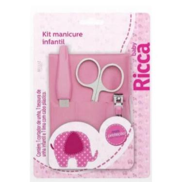 Imagem de Kit Manicure Infantil Ricca Belliz Rosa Cod.742 - BELLIZ COMPANY