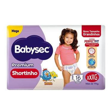 Imagem de Fralda Babysec Galinha Pintadinha Shortinho Premium Mega XXXG 16 Unida