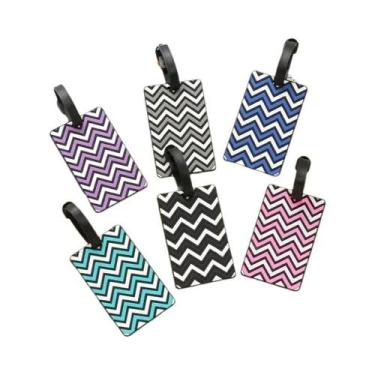 Imagem de Etiquetas De Bagagem Unissex Geométricas Em PVC, Etiquetas De Nome E E