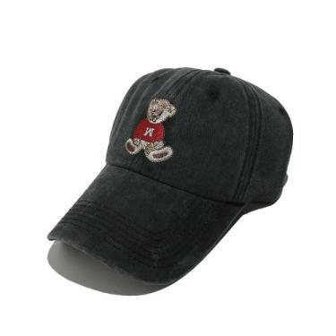 Imagem de Boné de beisebol de algodão lavado Carto Cute Bear Bordado - Yiweisai