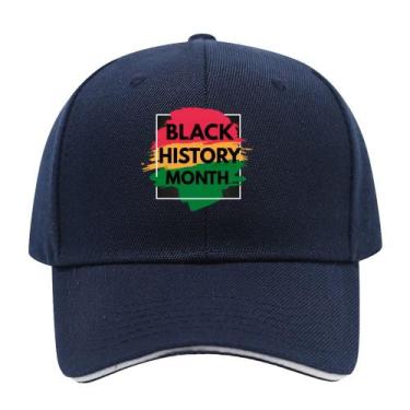 Imagem de Boné de beisebol, chapéu liso impresso em acrílico Black History Month