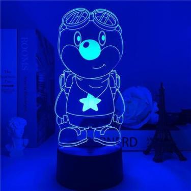 Imagem de Luz noturna LED 3D Moles Worlds Color Changing para crianças - yiweisa