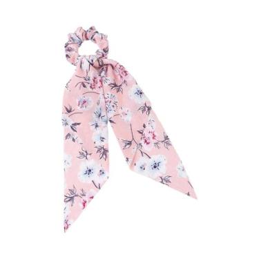 Imagem de Laço De Cabelo Com Estampa Floral Em Cetim, Acessórios Para Mulheres E