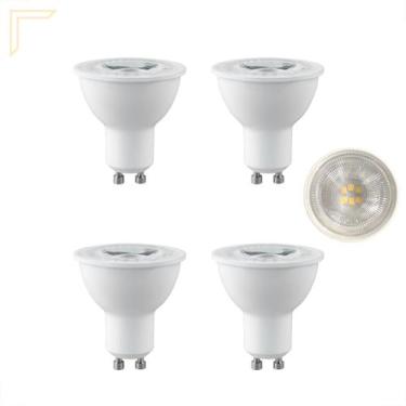 Imagem de 4 Lampada Led Dicroica 6W Neutro Mr16 GU10 4000k Lup10 - Acende a Luz