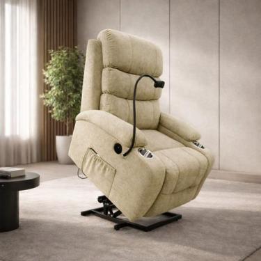 Imagem de Poltrona do Papai Reclinável Lift Austin Massagem e Elevação USB Supor