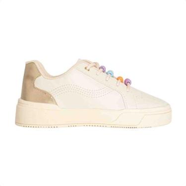 Imagem de Tenis Casual Inf Jump Kids 020.21110-049, Off white, Ouro, 32