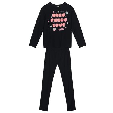 Imagem de Conjunto infantil menina escrita com glitter Brandili