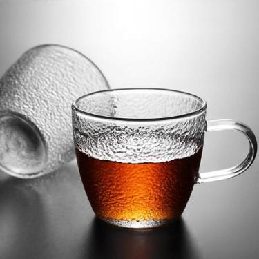 Imagem de Xícara de Vidro Martelado 110ml Caneca Luxo - Top