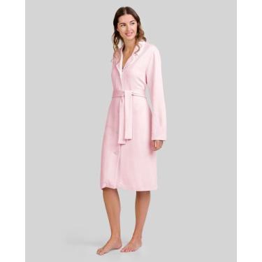 Imagem de Roupão Feminino Lencero com Botões Rosa Lohe, Rosa, XG