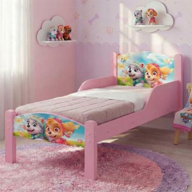 Imagem de Mini Cama Para Criança Com Estrutura Em Madeira Sky - Rosa Sky