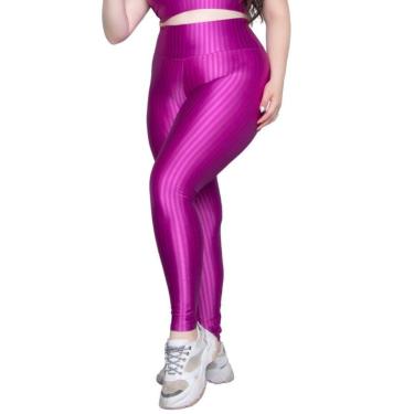 Imagem de Calça Legging New Zig 3D Plus Size Bella Fiore Poliamida Cós Alto Fitness Academia Femi...