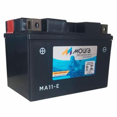 Imagem de Bateria AGM Moto Moura 12V 11Ah MA11-E Honda CB 1100 1300 Crossrunner 