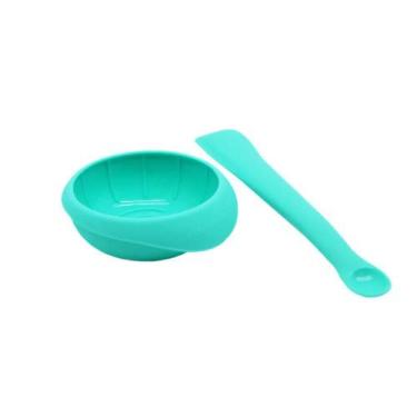 Imagem de Conjunto Tigela E Colher Espátula Para Papinha Azul - Marcus Marcus - 