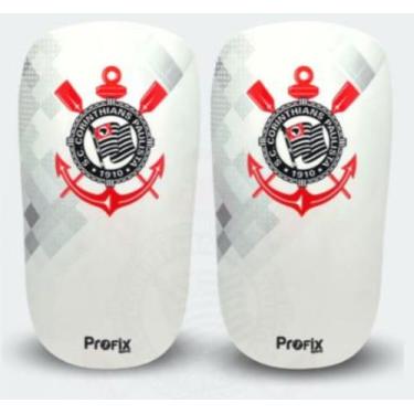 Imagem de Caneleira de Futebol Profix Corinthians, Branco, G