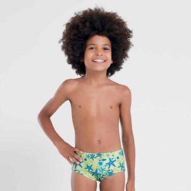 Imagem de Sunga Infantil Estampada Estrela do Mar Mash 312.71, Verde, P